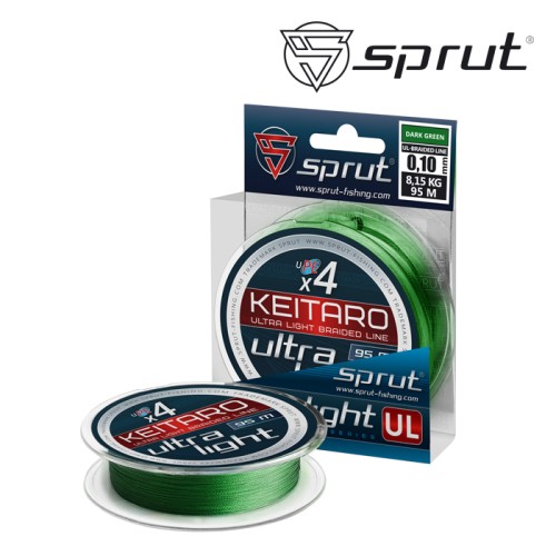Шнур Sprut Keitaro Ultra Light Braided Line x4 (95m/Dark Green/0,12mm/9,05kg)
