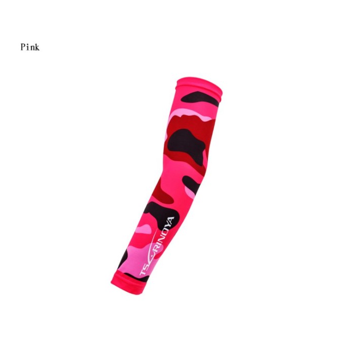 Солнцезащитные нарукавники Tsurinoya Pink, цвет Камуфляжный розовый, размер L