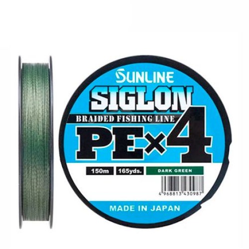 Шнур Sunline Siglon PE X4 Dark Green (150m/1,0PE/7,7kg)
