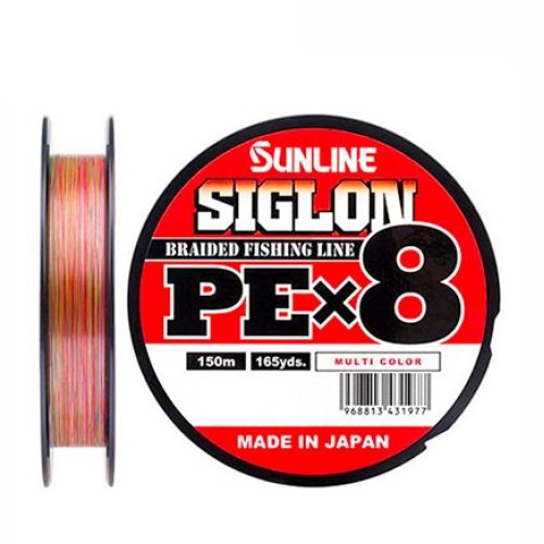 Шнур Sunline Siglon PE X8 Multi Color (150m/0,5PE/3,3kg)