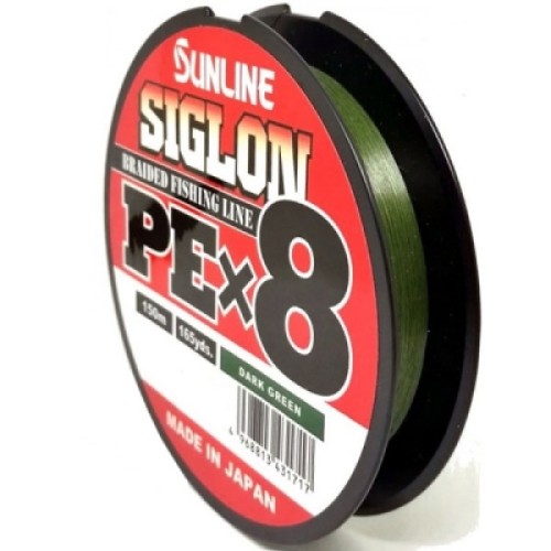 Шнур Sunline Siglon PE X8 Dark Green (150m/0,3PE/2,1kg)